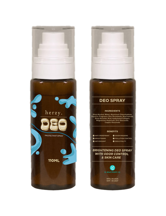 Herzy Deo Spray – 48-Hour Odor Protection with Niacinamide + Zinc | 150ml