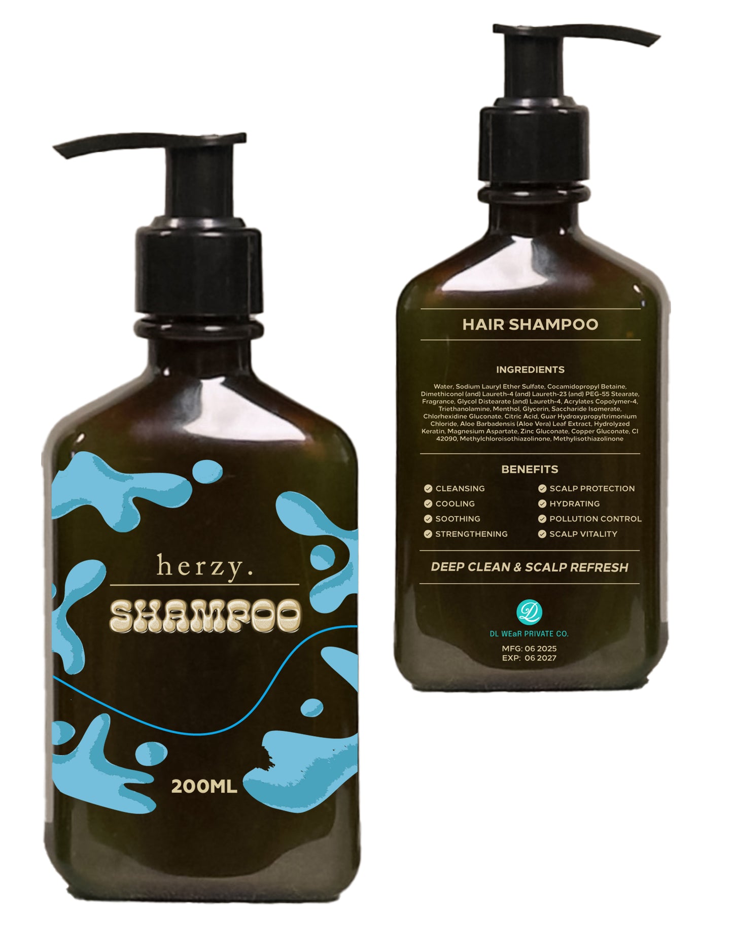 Herzy Hair Shampoo – Deep Clean & Scalp Refresh with Keratin + Aloe | 250ml